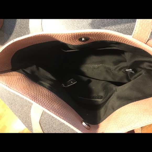 BCBG Generation Pink Suede Tote Purse - Picture 3 of 3